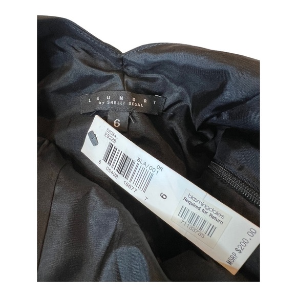 Laundry Black Bow Low Back Ruched Twist Evening Occassion Maxi by Shelli Segal - Picture 14 of 15